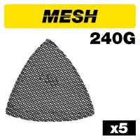 TREND AB/OSC/240M MESH DELTA SHEET SAND DISC 5PC 93MM 240G